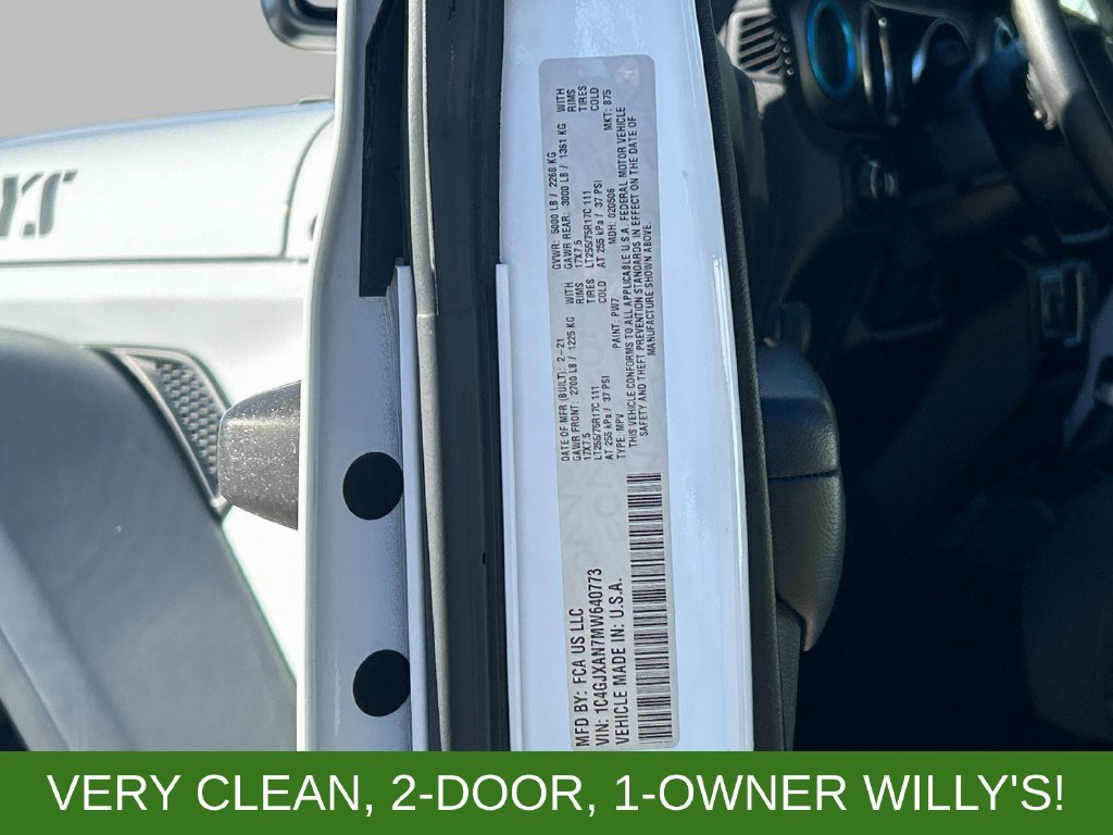 Used 2021 White Jeep Willys Sport image 11