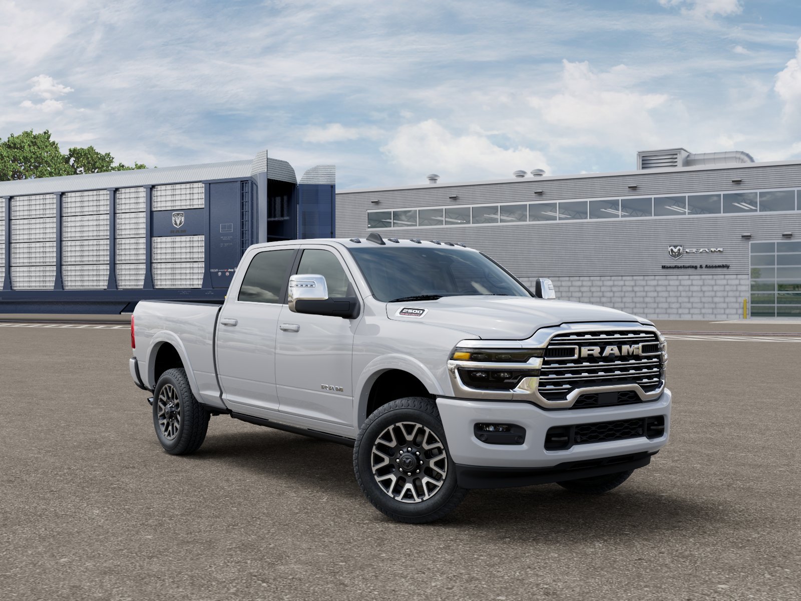New 2026 Bright White Clear-Coat Exterior Paint RAM Limited Longhorn image 3