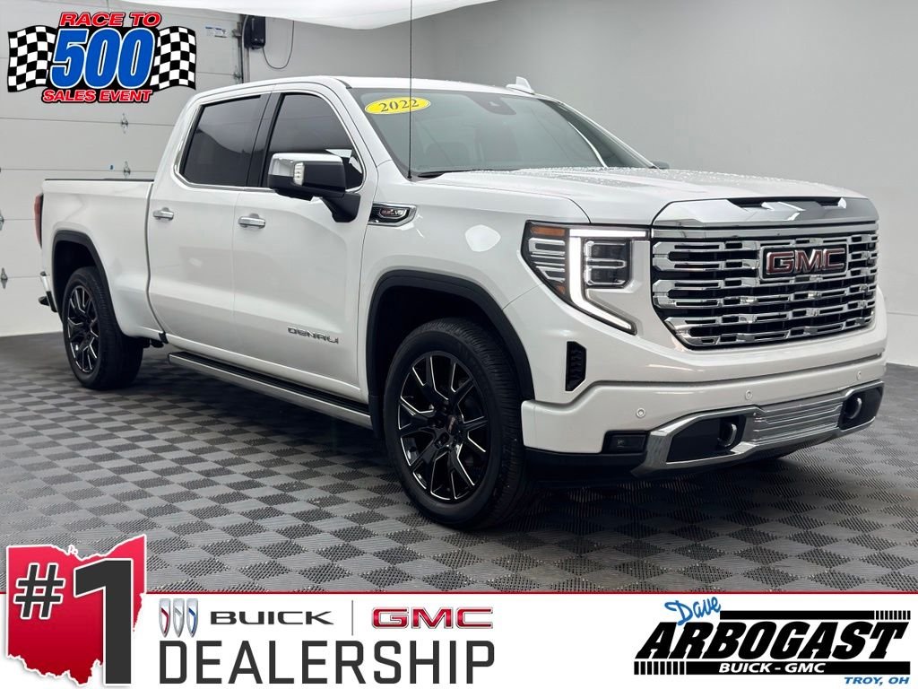 Used 2022 White Frost Tricoat GMC Denali image 1