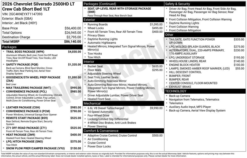 New 2026 Black Chevrolet LT image 5