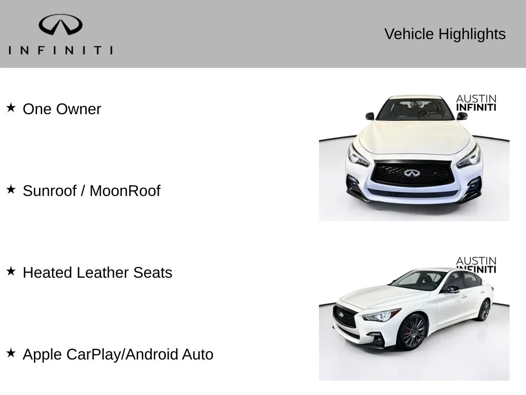 Certified Used 2023 White INFINITI Red Sport 400 image 3