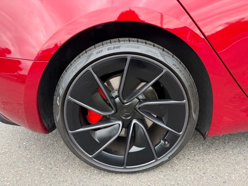 Used 2025 Red Tesla Performance image 8