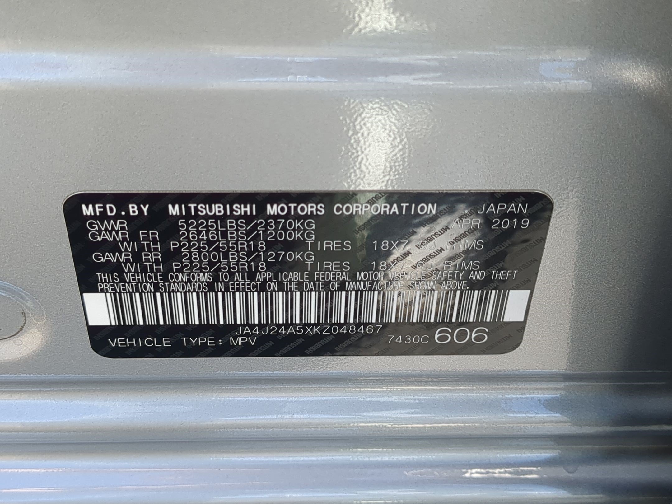Used 2019 Alloy Silver Metallic Mitsubishi SEL image 32
