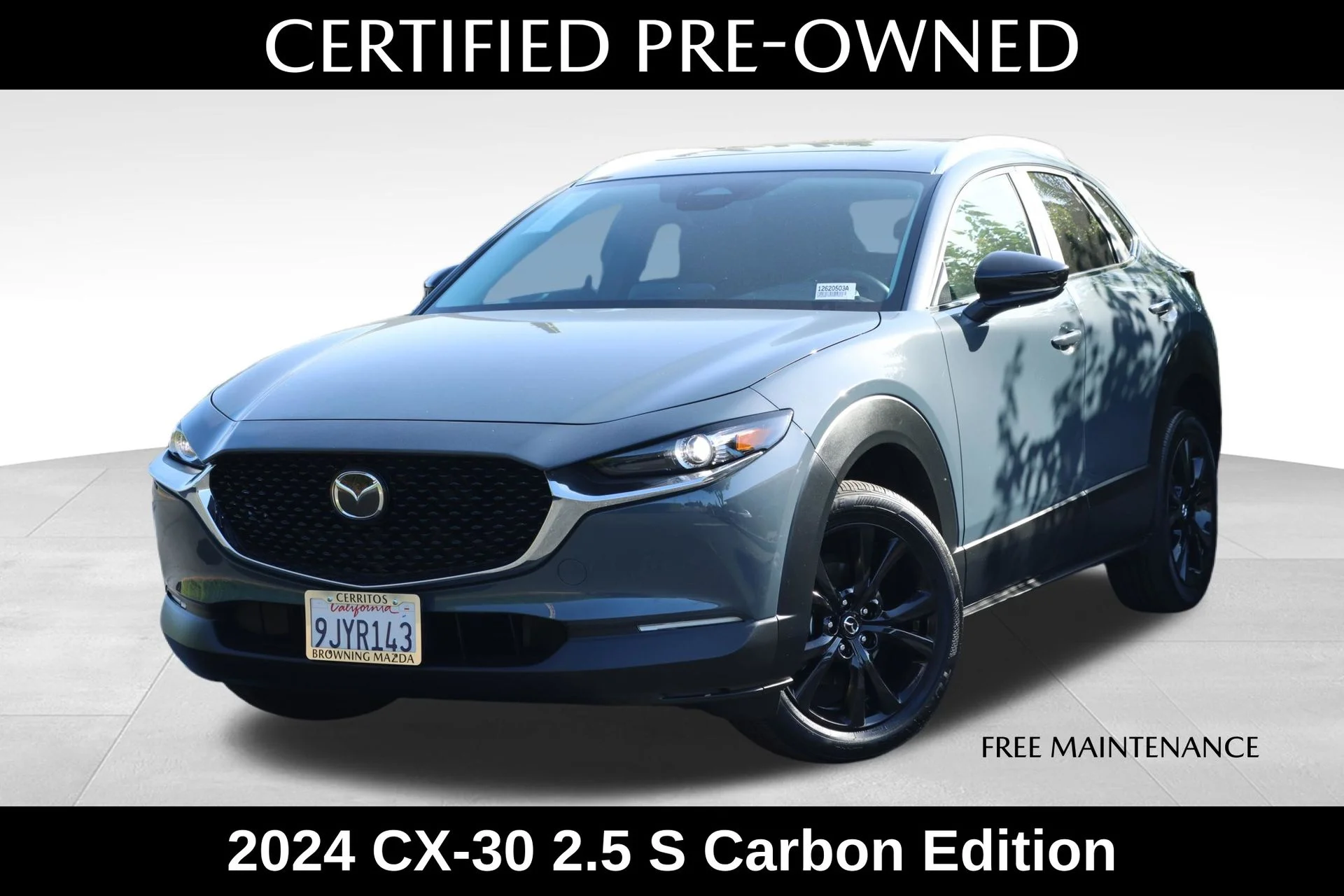 Certified Used 2024 Gray Mazda 2.5 S Carbon Edition image 1