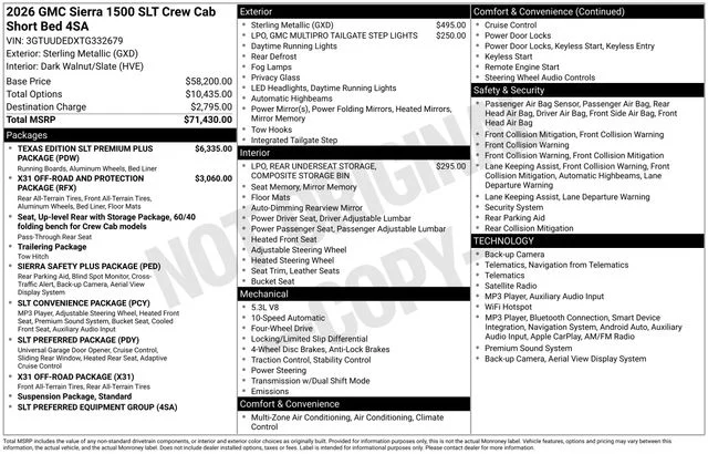 2026 GMC Sierra 1500 SLT