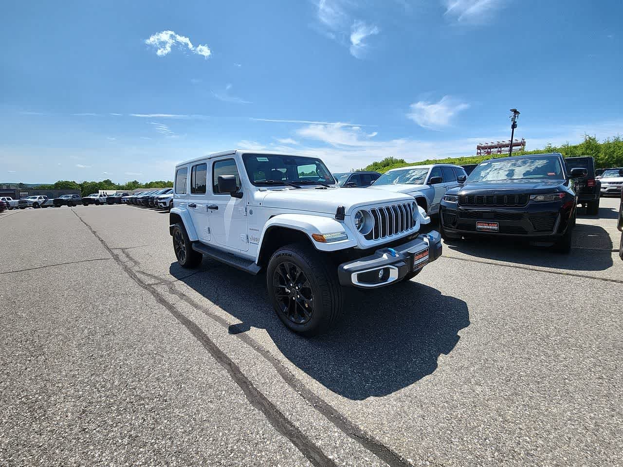 Used 2024 Bright White Clearcoat Jeep Sahara image 2