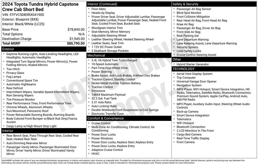 Used 2024 L-bk Toyota Capstone Hybrid image 6