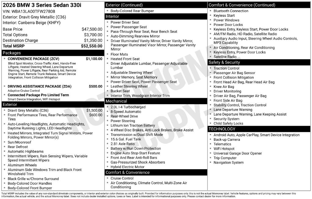 New 2026 Dravit Grey Metallic BMW 330i image 28