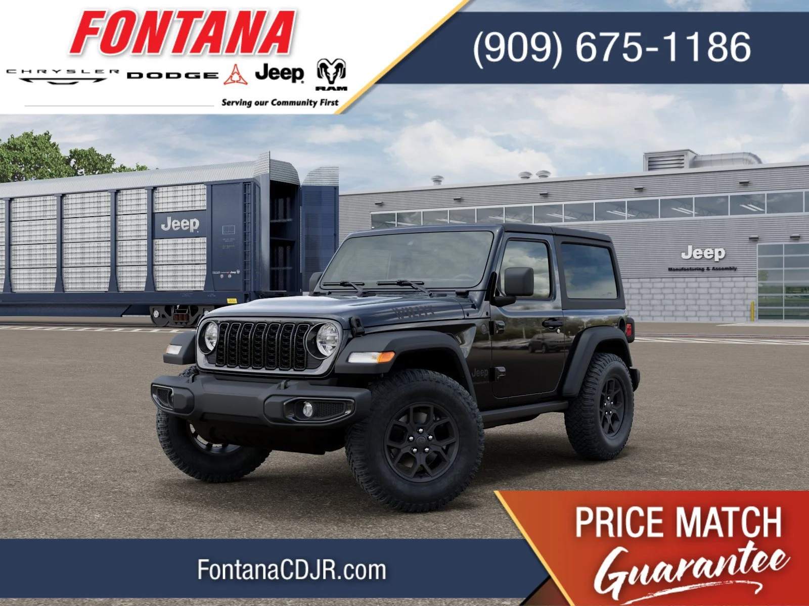New 2026 Black Clearcoat Jeep Willys image 1
