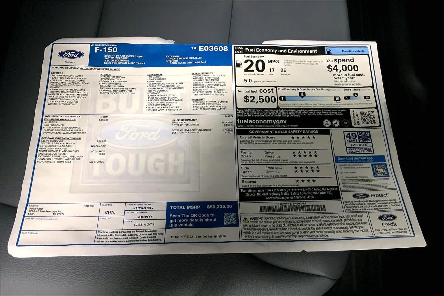 New 2026 Agate Black Metallic Ford XL image 21