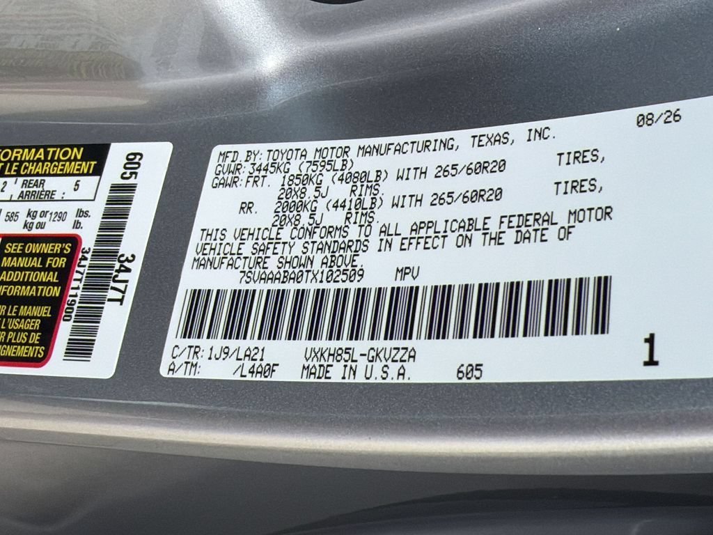 New 2026 Celestial Silver Metallic Toyota Platinum image 45
