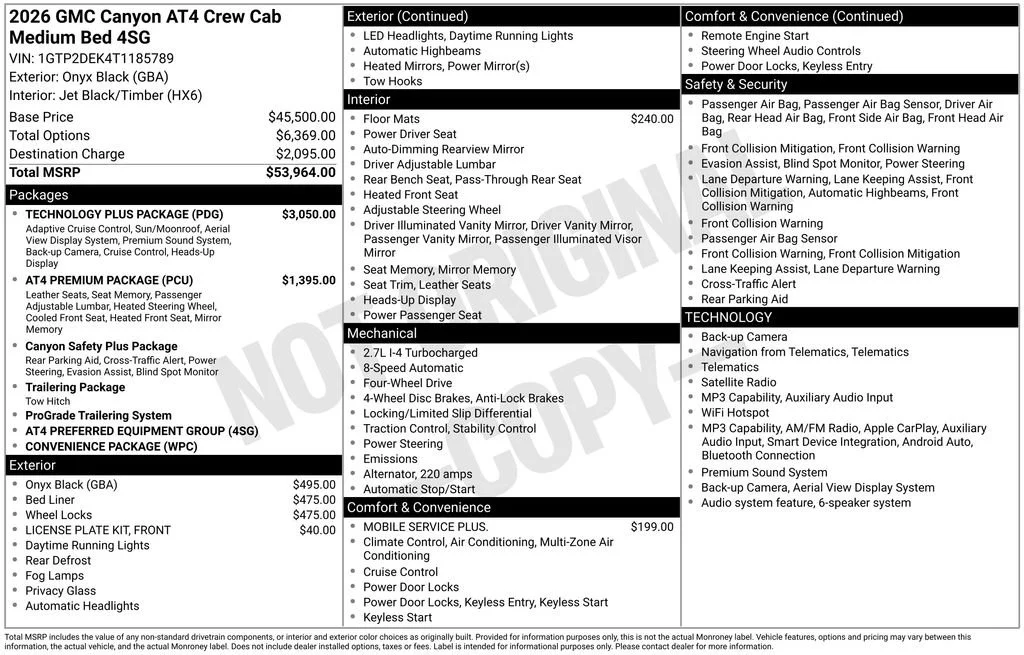 New 2026 Onyx Black GMC AT4 image 46