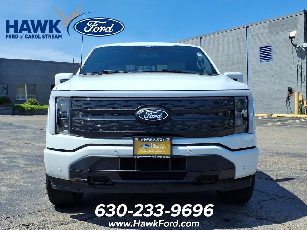 Certified 2025 Ford F-150 Lightning Platinum with VIN 1FT6W7L79SWG05886 for sale in St. Charles, IL