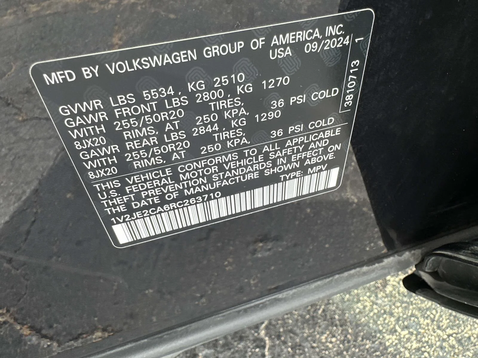 Certified Used 2024 Black Volkswagen 2.0T SE w/Technology image 17