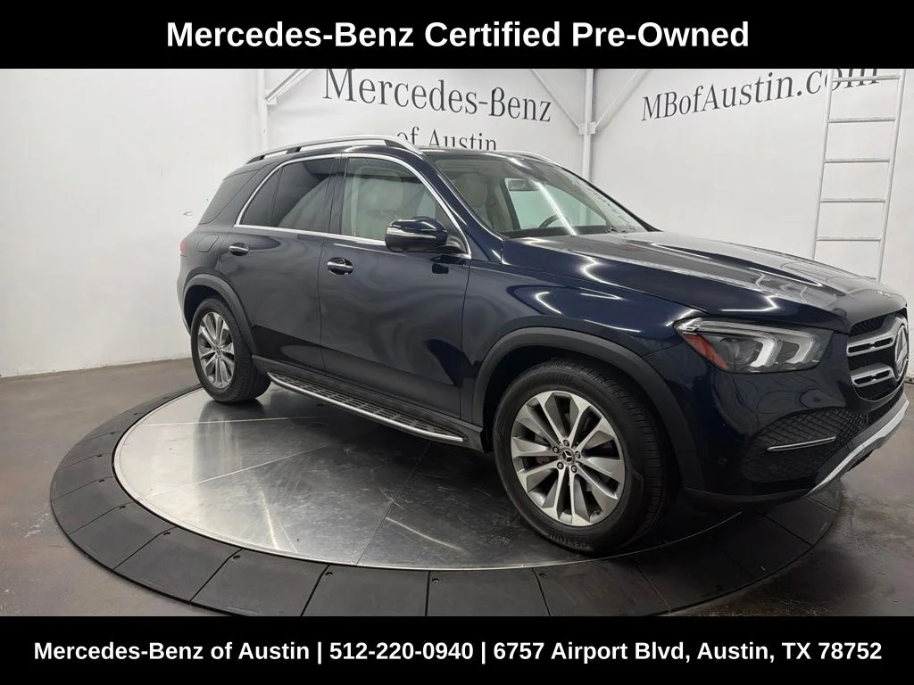 Certified Used 2020 Blue Mercedes-Benz GLE 350 image 1