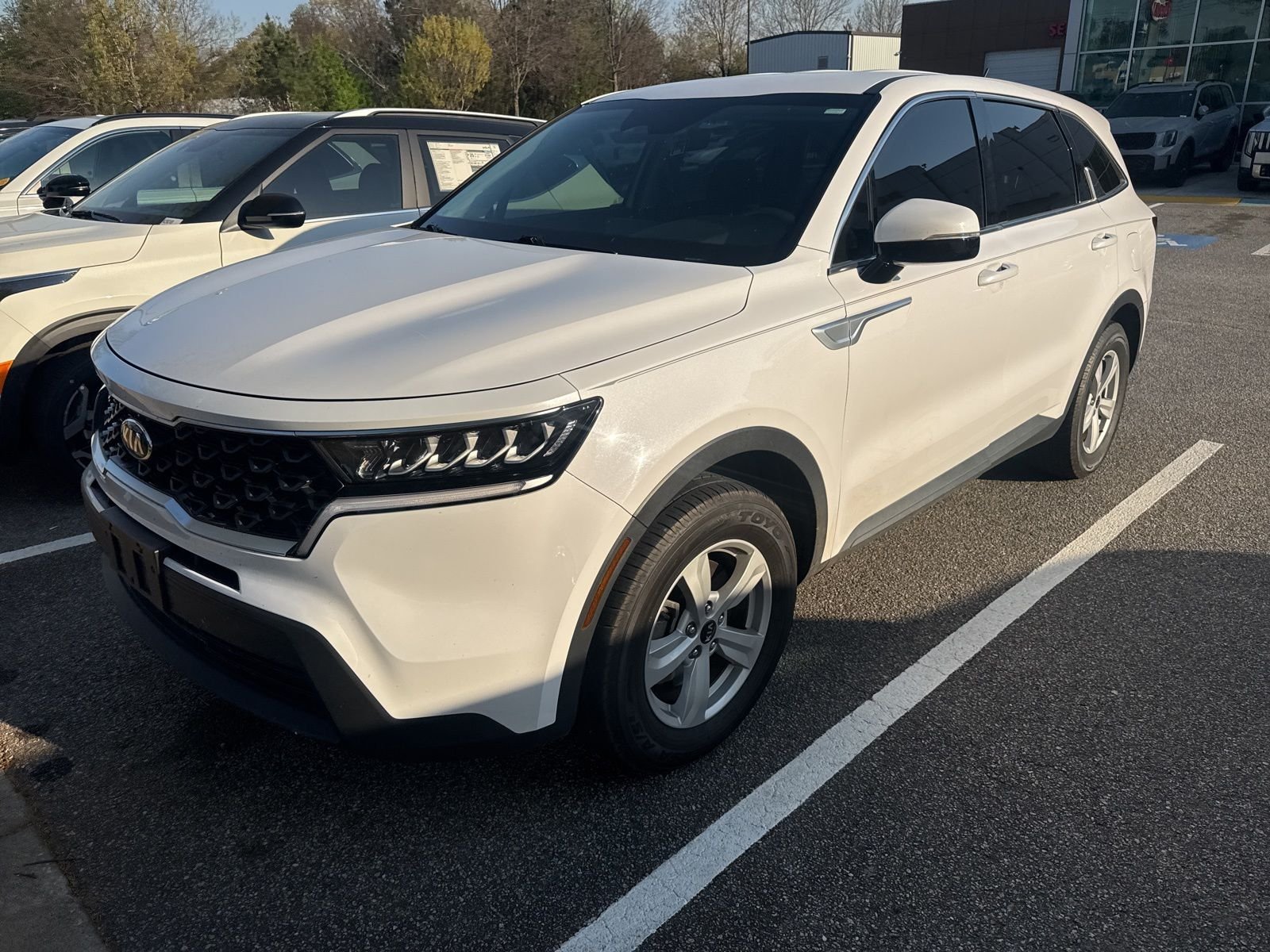 Used 2021 Kia Sorento LX with VIN 5XYRG4LC9MG021879 for sale in Bogart, GA