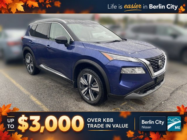Certified Used 2021 Caspian Blue Metallic Nissan SL image 1