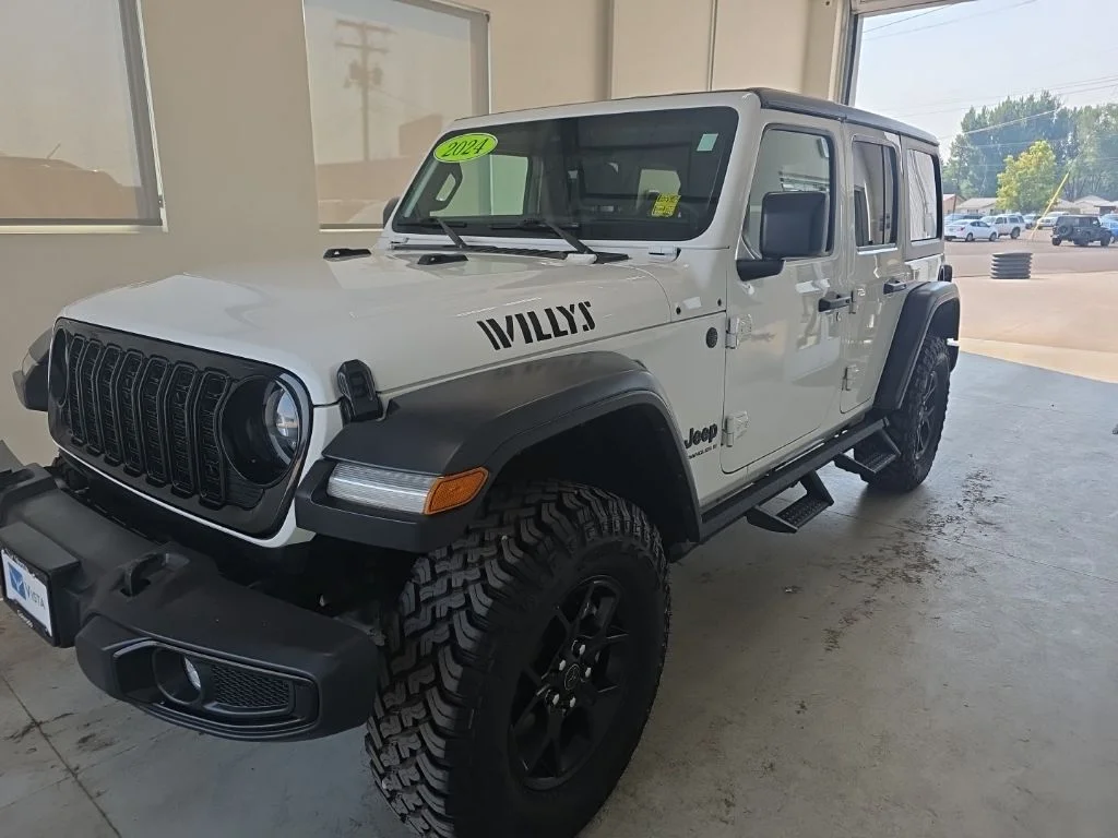 Used 2024 Bright White Clearcoat Jeep Willys image 3
