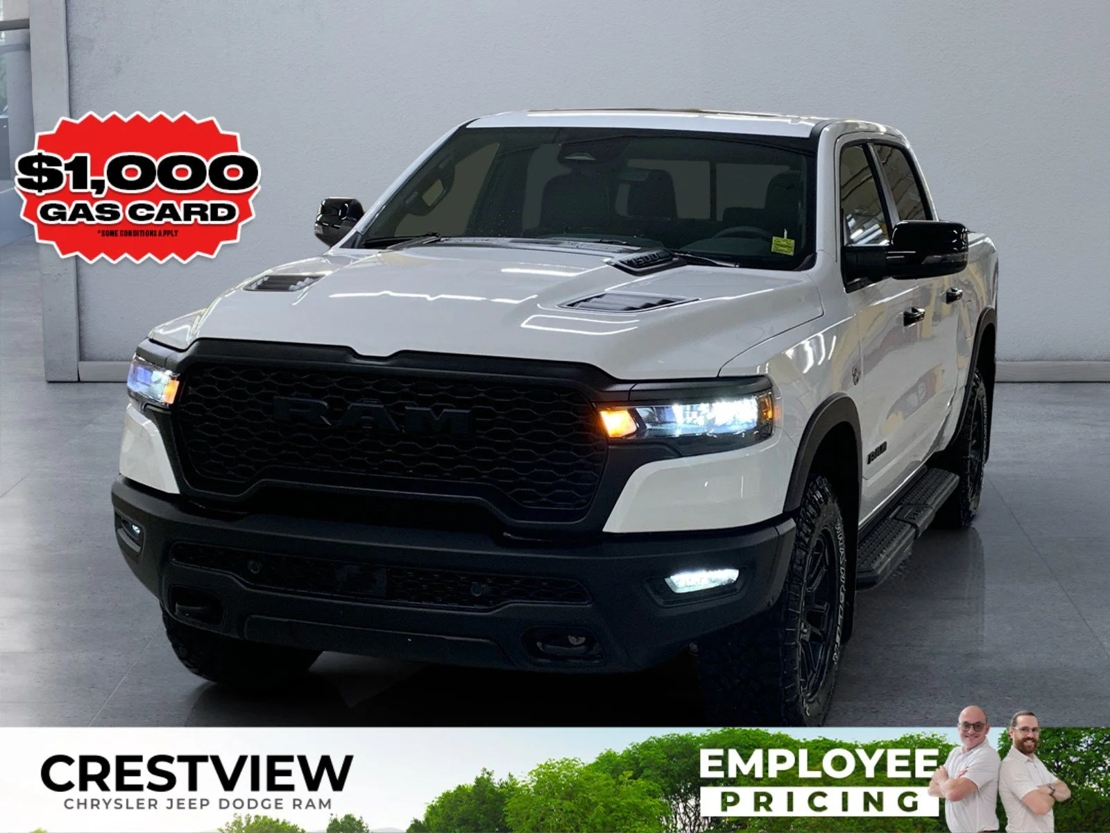 New 2026 Bright White Ram Rebel image 1