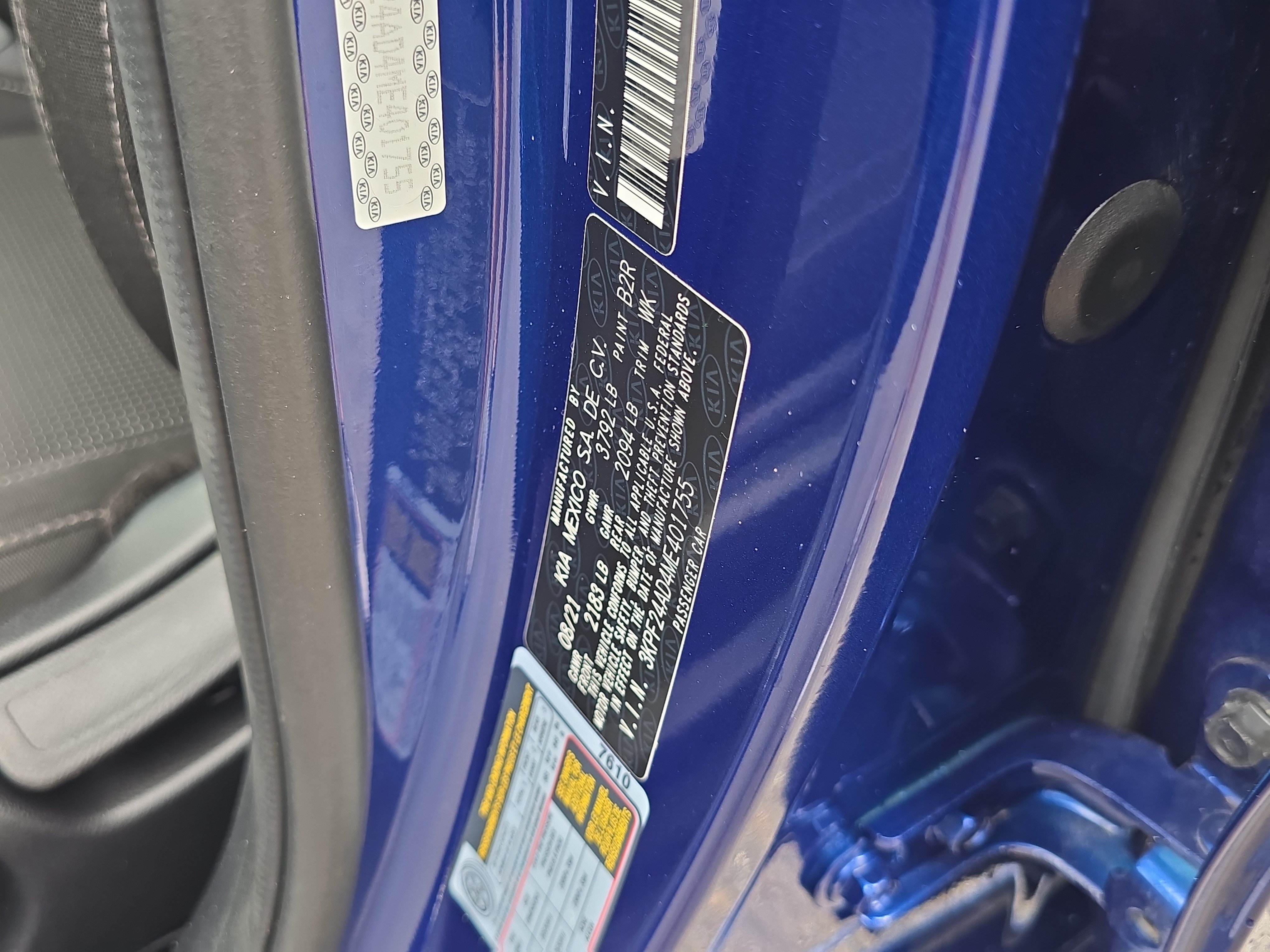 Certified Used 2021 Deep Sea Blue Kia LXS image 31