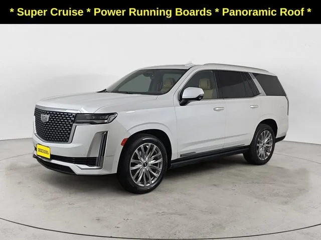 Used 2021 White Cadillac Premium Luxury image 1