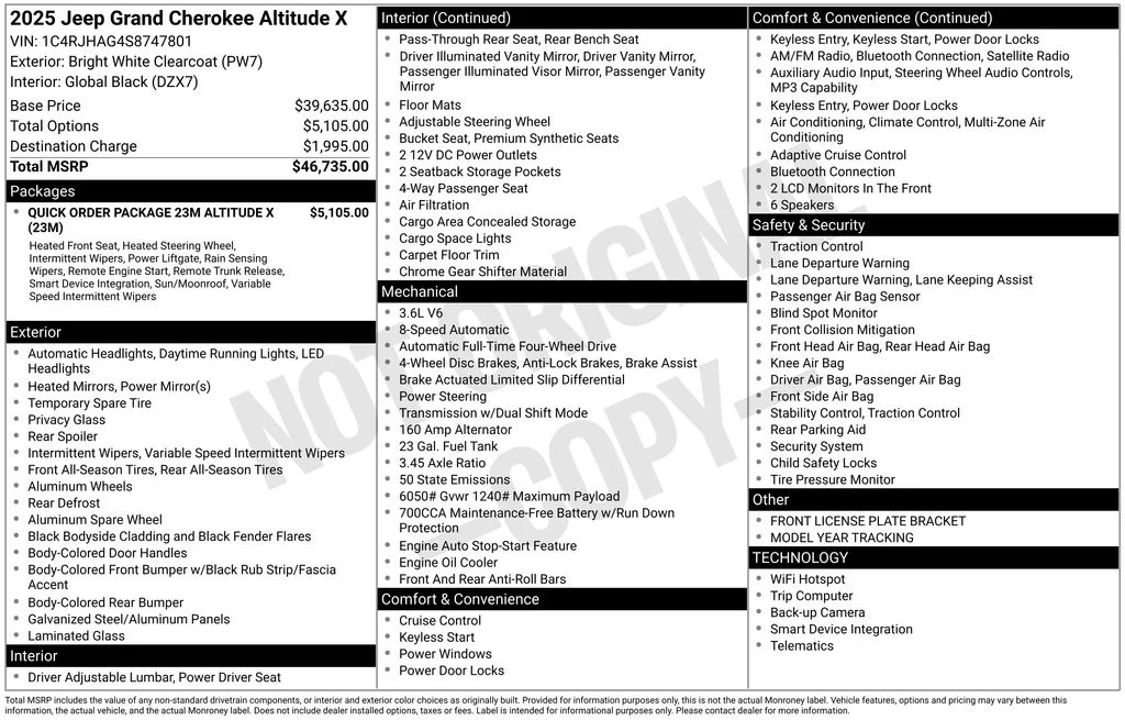 Certified Used 2025 White Jeep Altitude X image 34