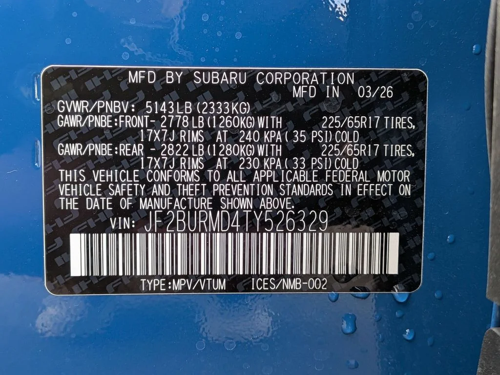 New 2026 GEYSER BLUE Subaru Wilderness image 27
