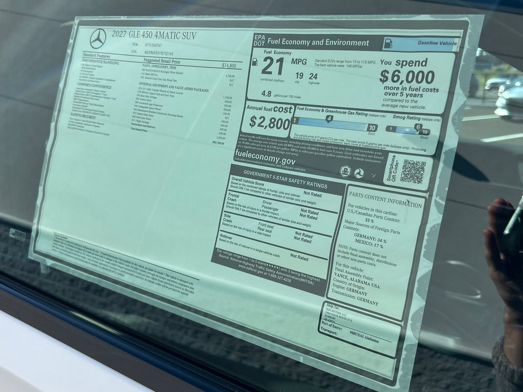 New 2027 MANUFAKTUR Moonlight White Metallic Mercedes-Benz GLE 450 image 74