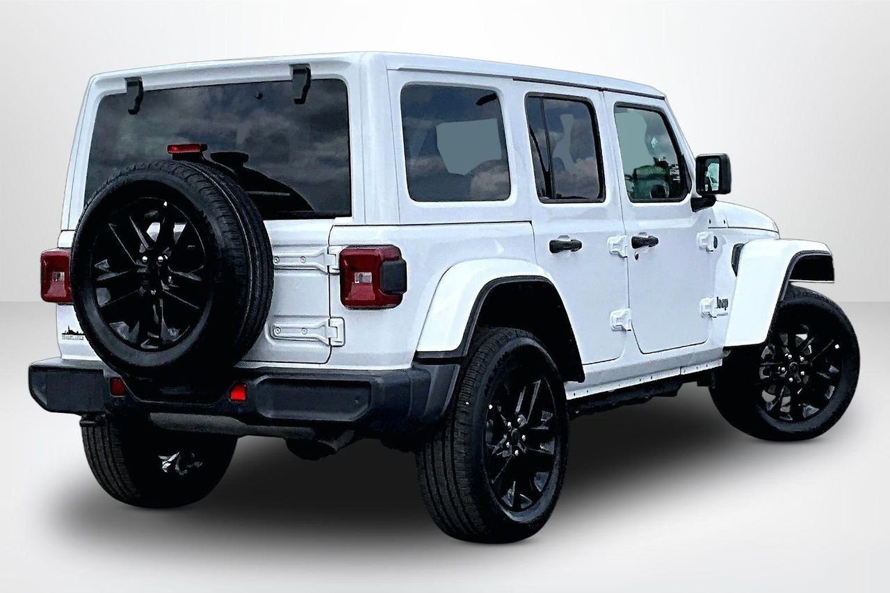 Used 2025 Bright White Clearcoat Jeep Sahara 4xe image 6
