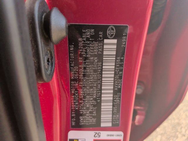 Used 2020 Red Toyota SE image 34