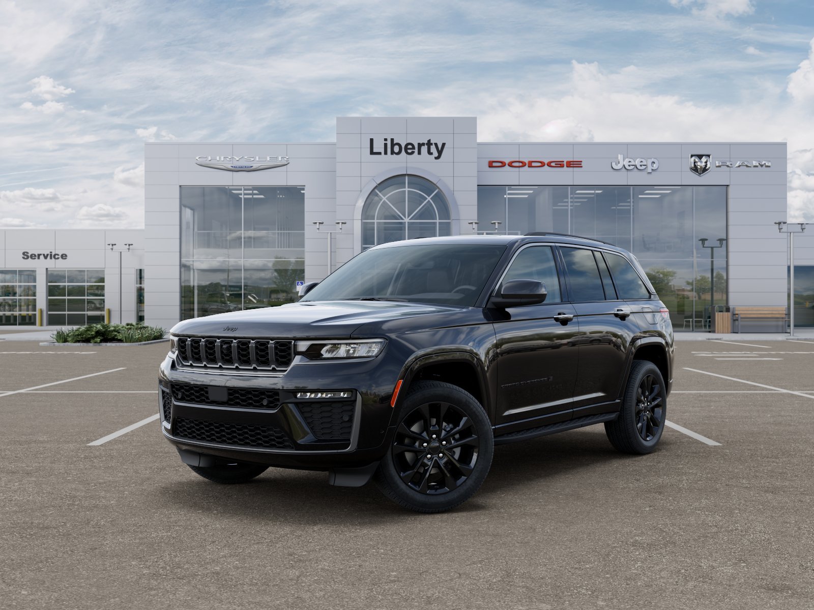 New 2026 Diamond Black Crystal Pearlcoat Jeep Limited image 2