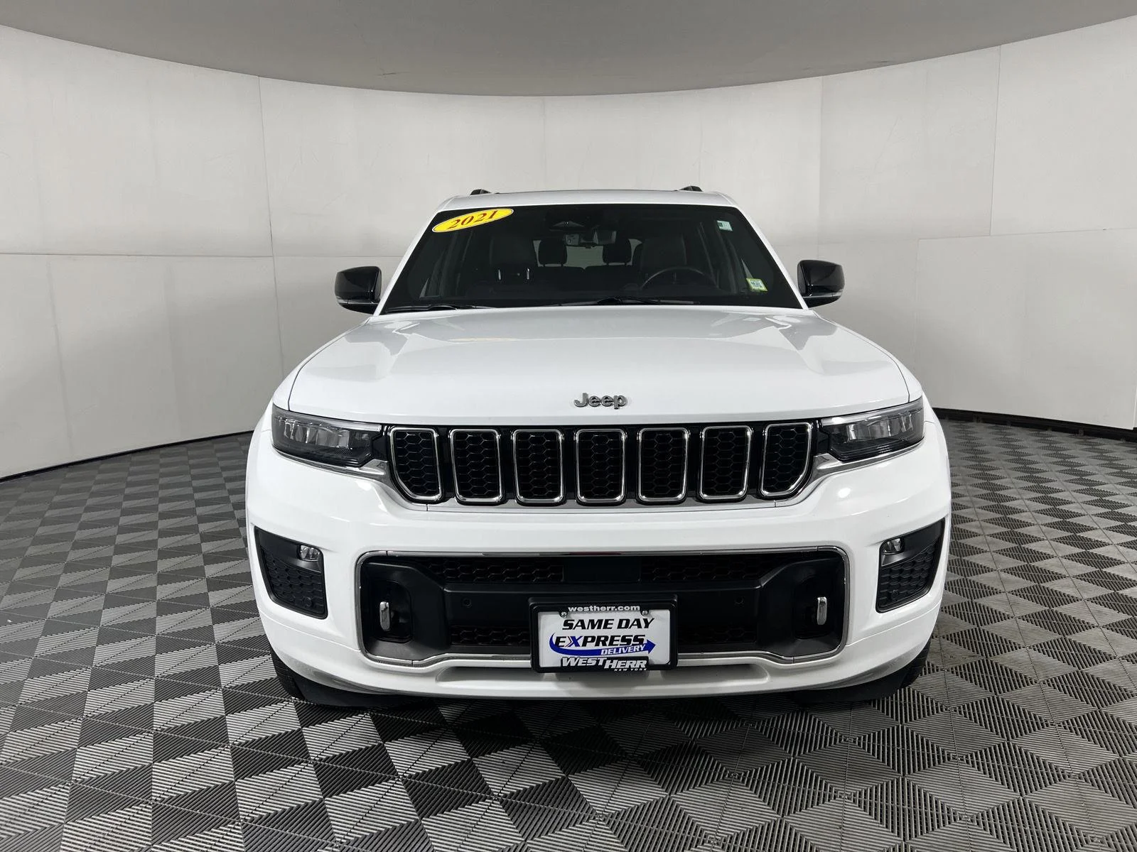 Used 2021 Bright White Clearcoat Jeep Overland image 3