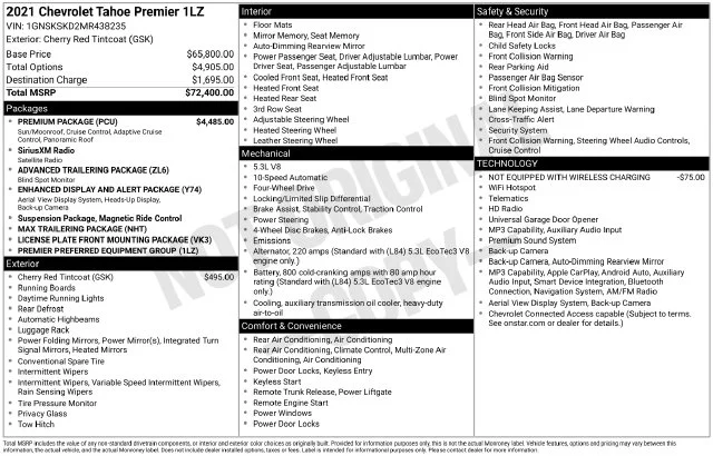 Used 2021 Red Chevrolet Premier image 9