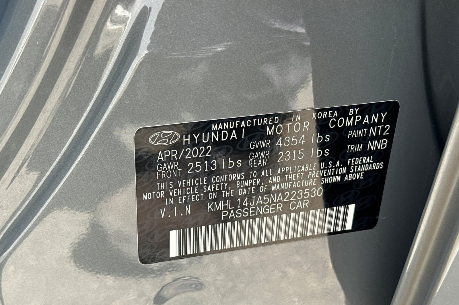 Used 2022 Gray Hyundai SEL image 33