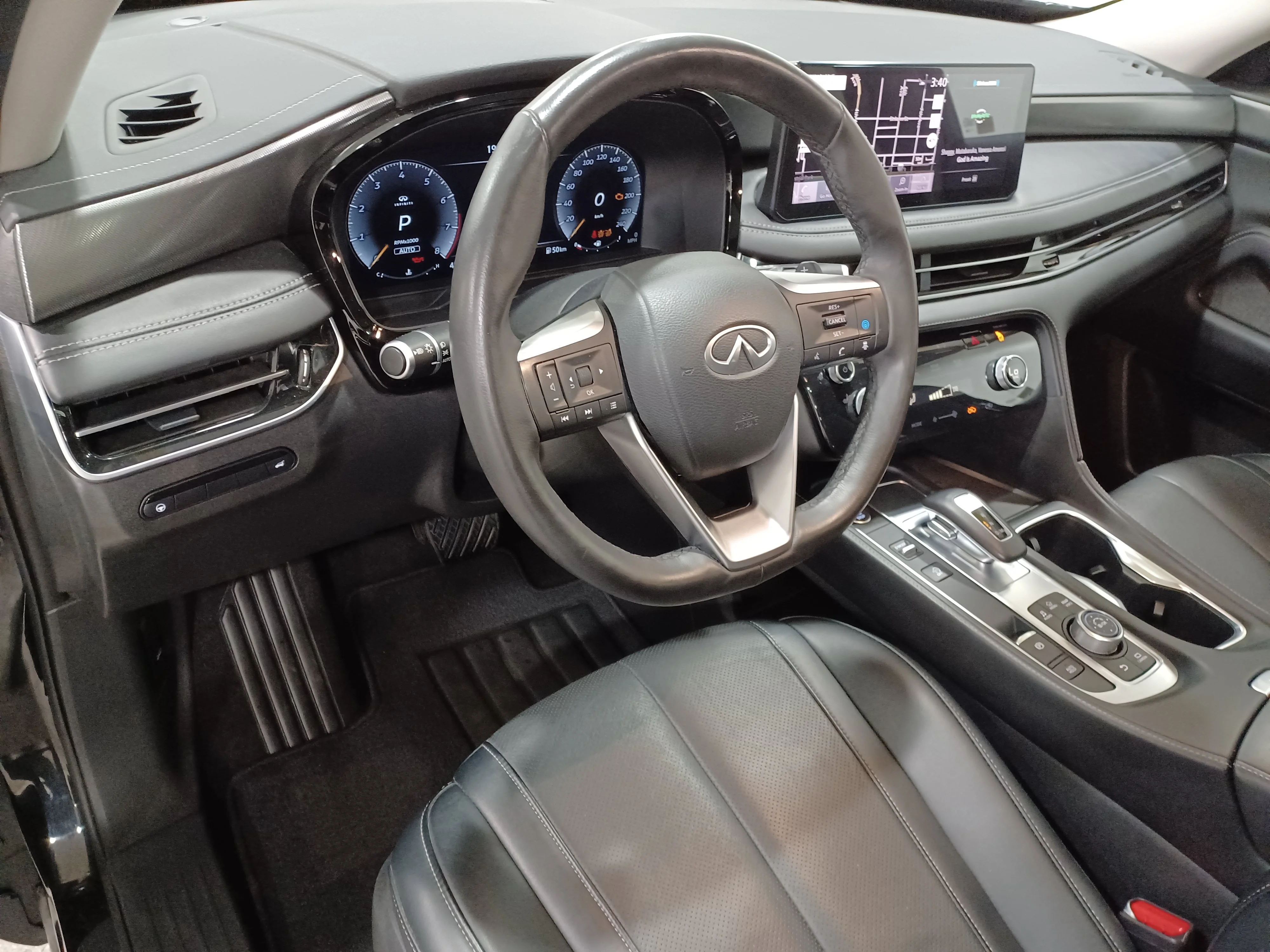 Certified Used 2024 Mineral Black Pearl INFINITI Luxe AWD*7 Pass | Adapt Cruise | Remote Start | Nav | 360 Cam | Htd Leather | Pano Roof | Htd Wheel image 15