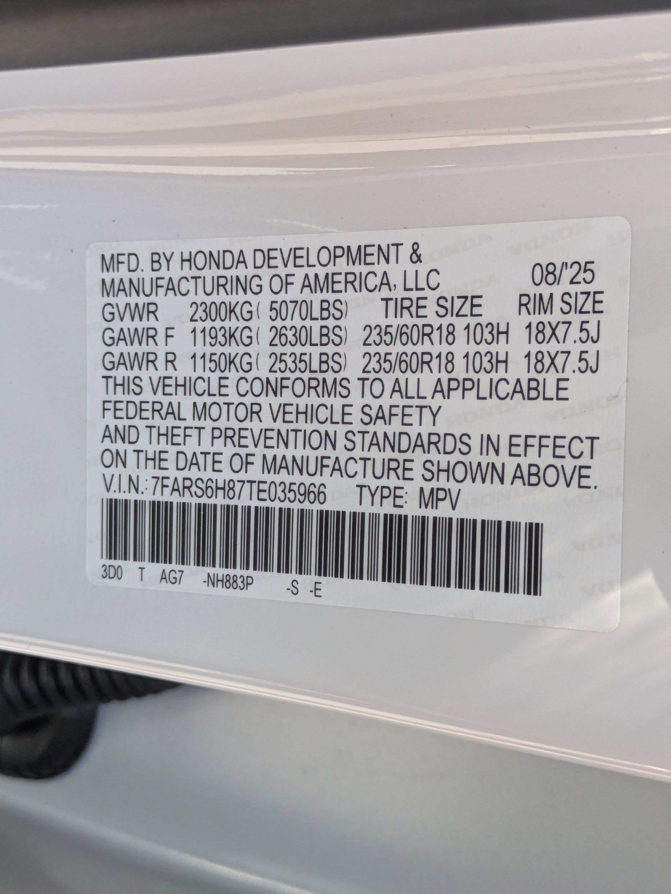 Certified Used 2026 Platinum White Pearl Honda Sport-L image 35