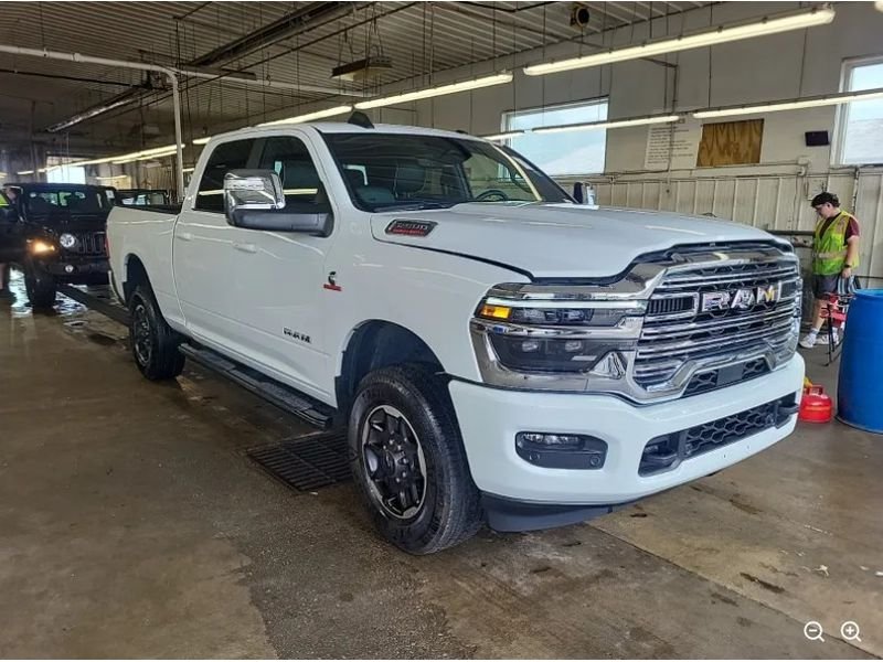 Used 2025 Bright White Clearcoat Ram Laramie image 5