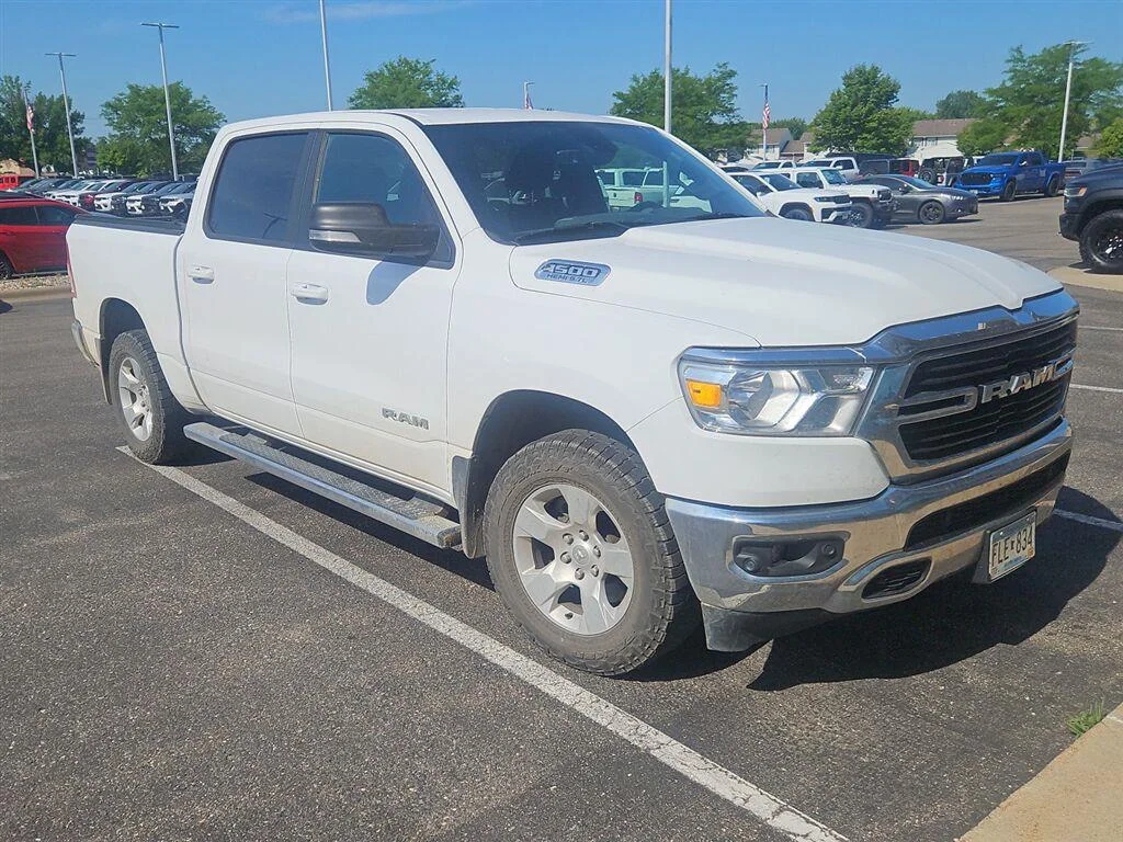 Used 2021 Bright White Clearcoat Ram Big Horn image 3