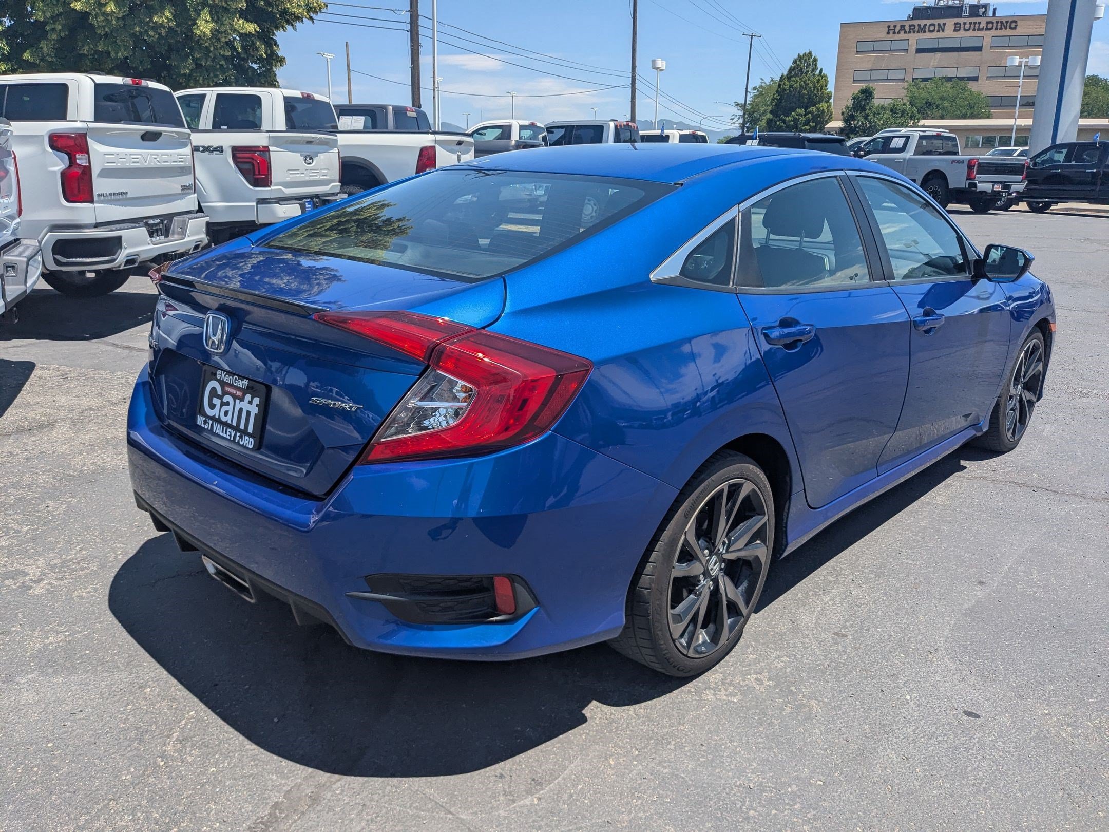Used 2021 Aegean Blue Metallic Honda Sport image 3