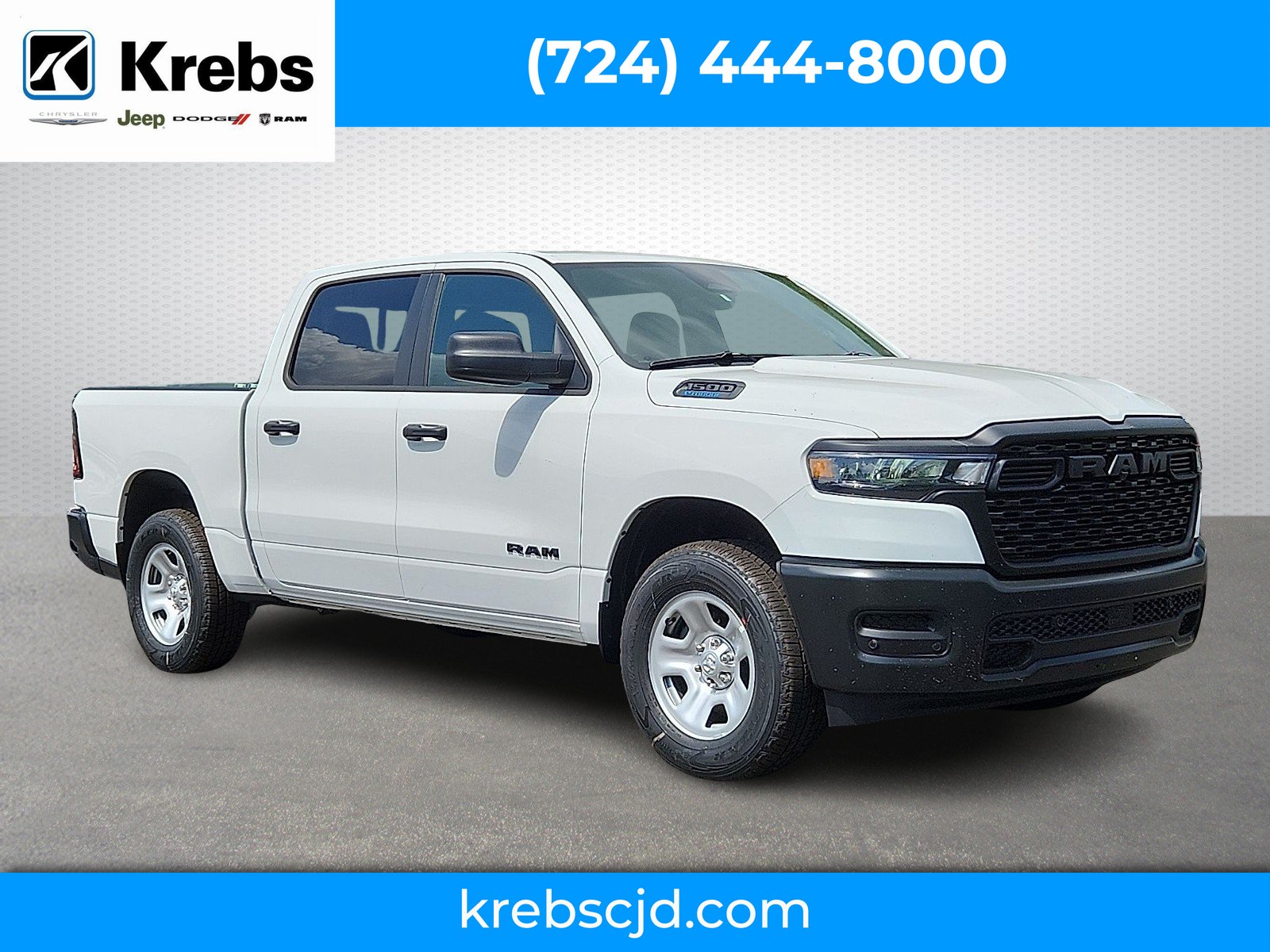 New 2026 Bright White Clear-Coat Exterior Paint RAM Tradesman Crew Cab 4x4 5