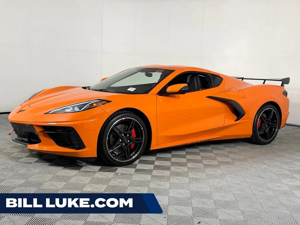 Used 2023 Orange Chevrolet Stingray 1LT image 1