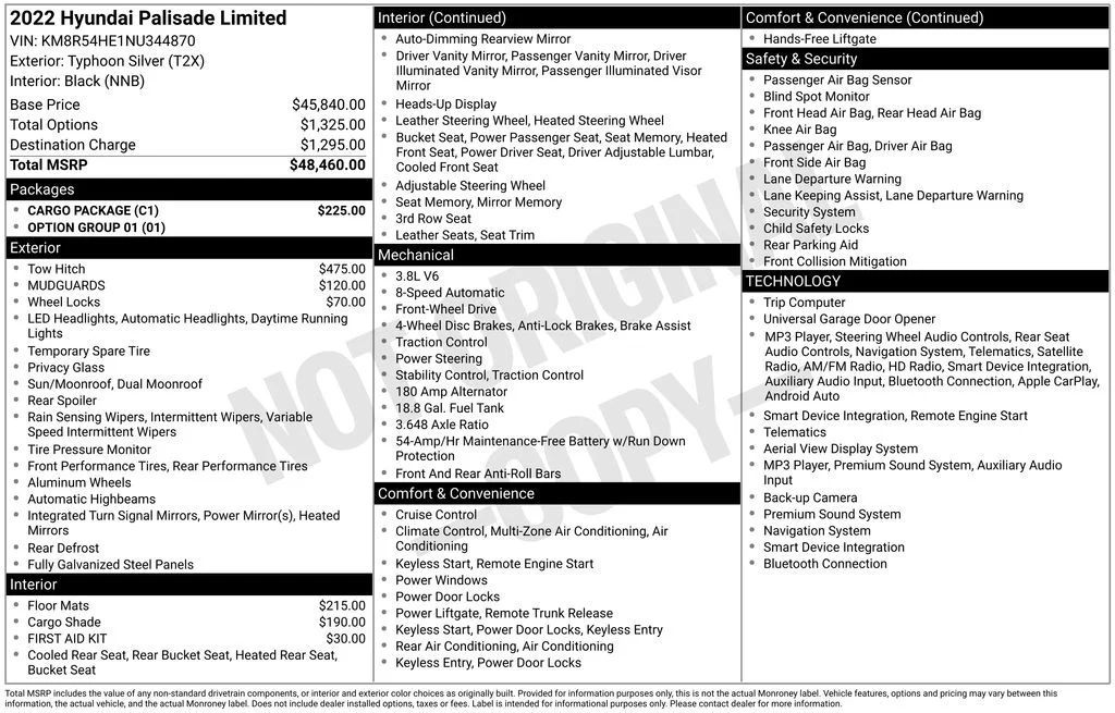 Used 2022 Silver Hyundai Limited image 6