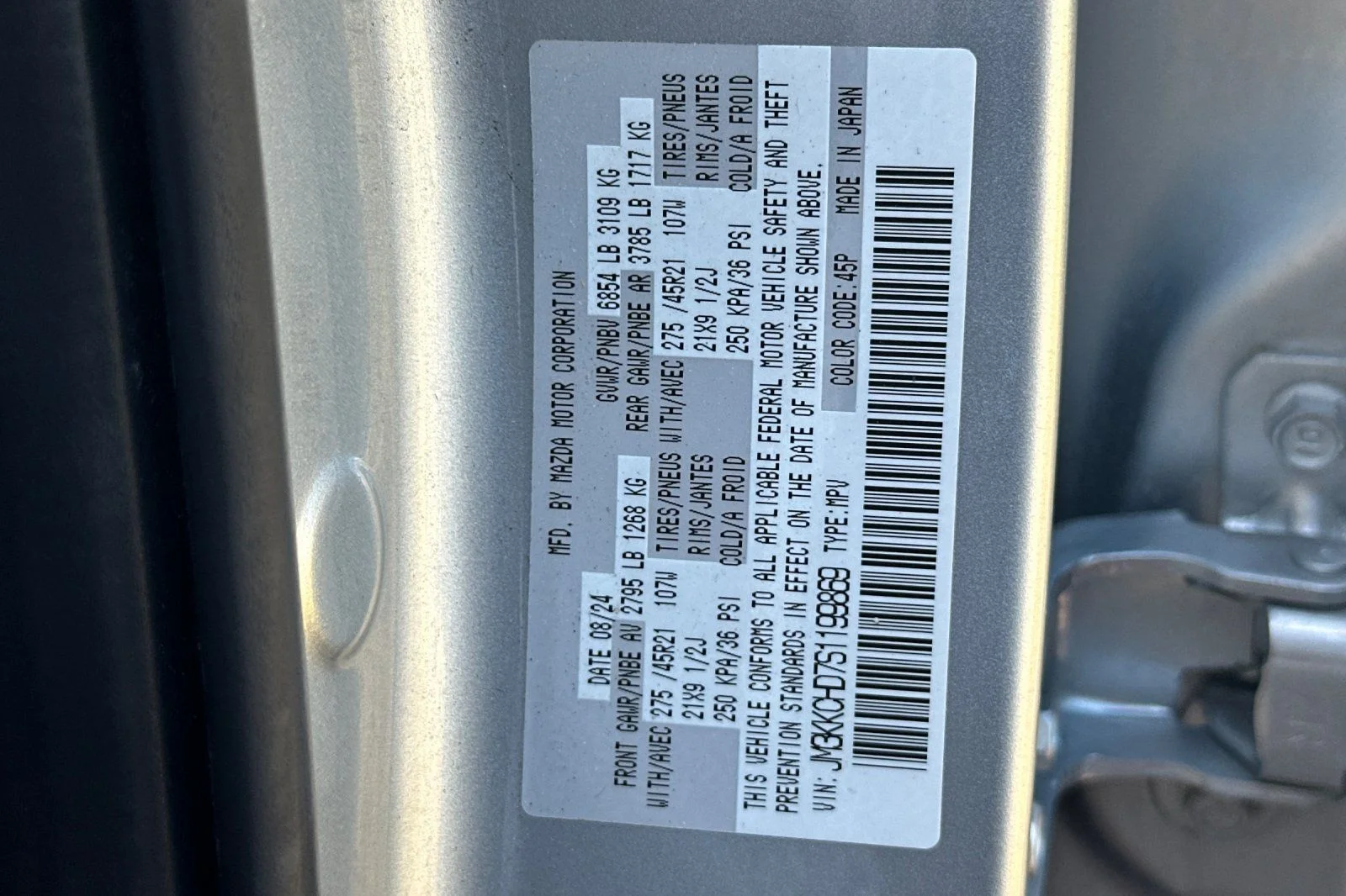 Certified Used 2025 Silver Mazda 3.3 Turbo Premium image 32