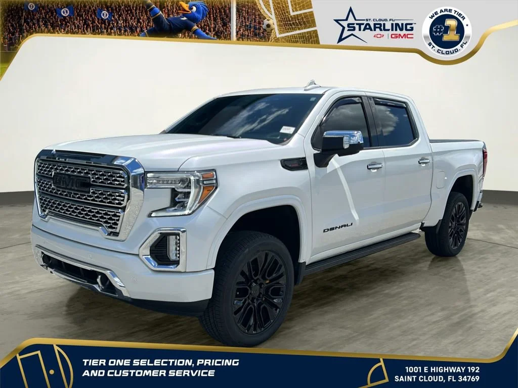 Used 2021 WHITE FROST TRICOAT GMC Denali image 1