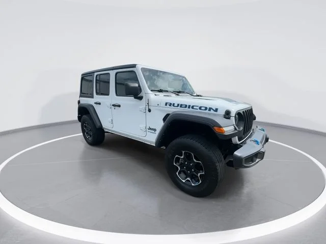 Used 2022 White Jeep Unlimited Rubicon 4xe image 2