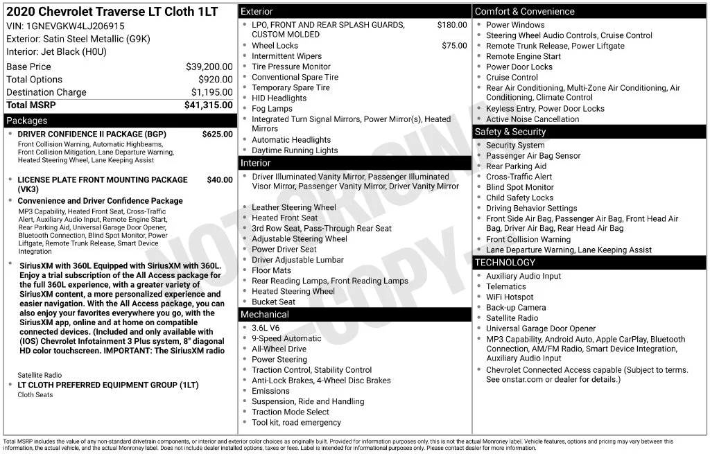 Used 2020 Gray Chevrolet LT image 2
