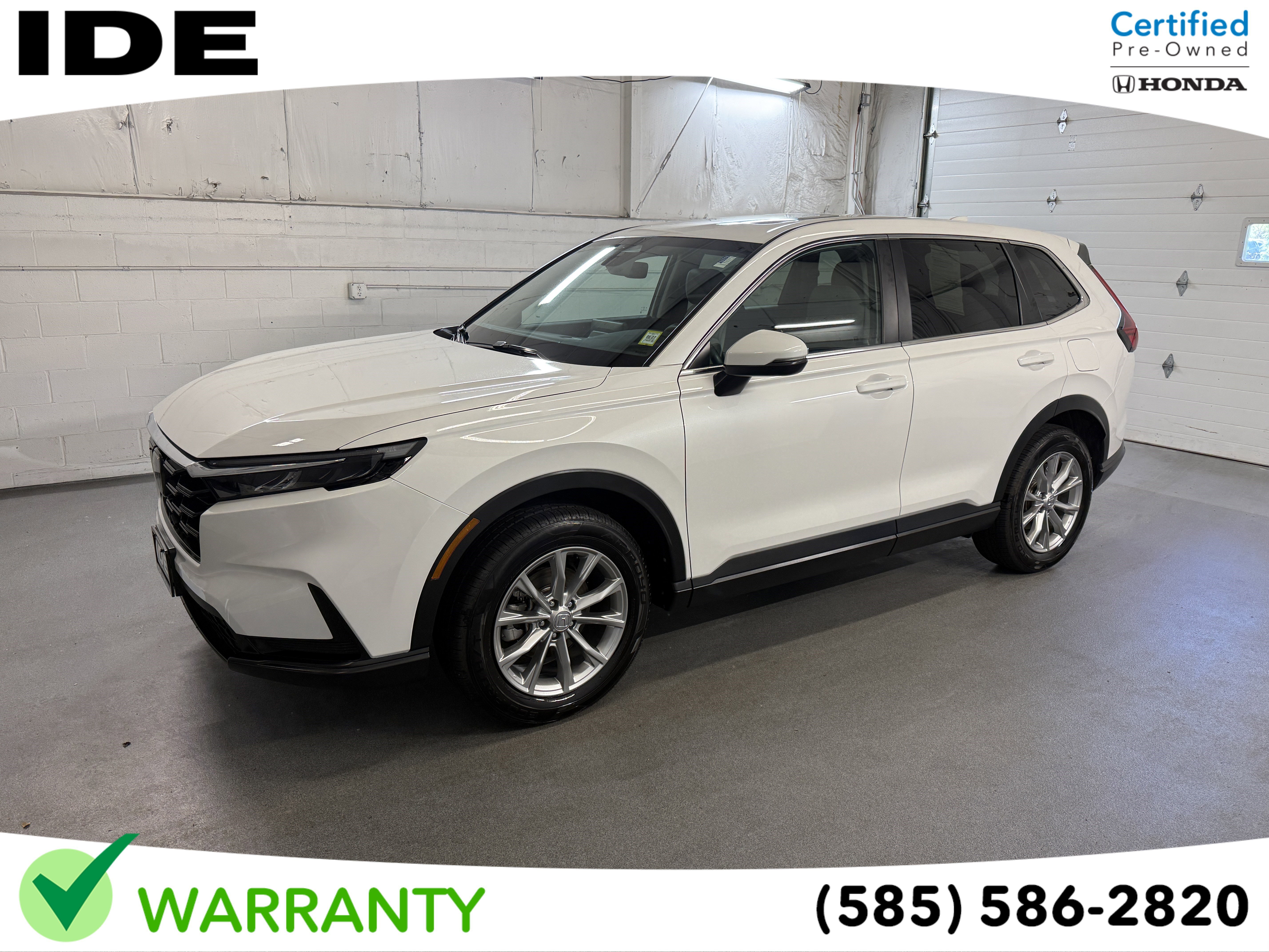 Certified Used 2025 Platinum White Pearl Honda EX image 1