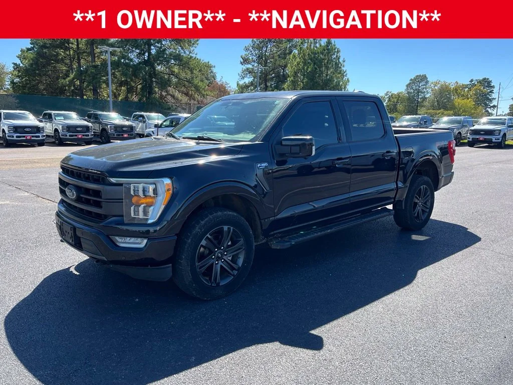 Used 2021 Agate Black Metallic Ford Lariat image 2