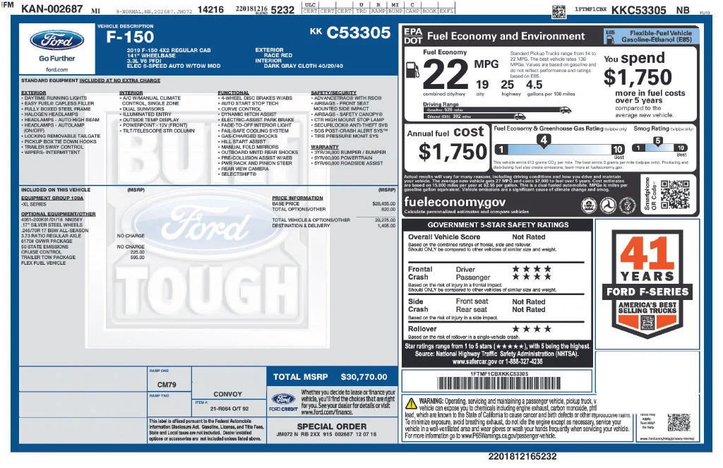 Used 2019 Red Ford XL image 9
