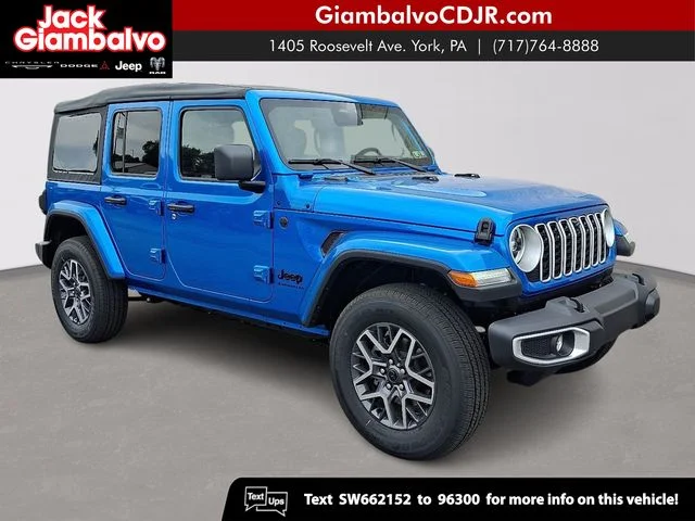 New 2025 Blue Jeep Sahara image 1
